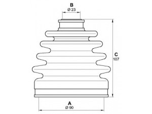 OPEN PARTS SJK7271.00 gofruotoji membrana, kardaninis velenas 
 Ratų pavara -> Gofruotoji membrana
44018S9A000, 44018SCAE00, 44018SCAE01