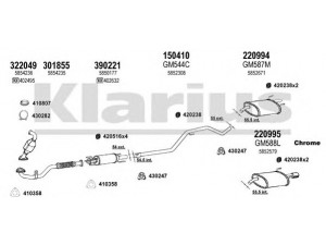 KLARIUS 391716E išmetimo sistema 
 Išmetimo sistema -> Išmetimo sistema, visa