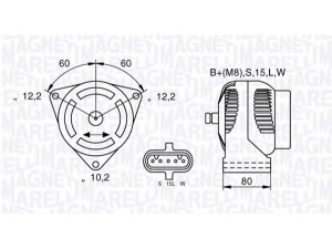 MAGNETI MARELLI 063535255010 kintamosios srovės generatorius 
 Elektros įranga -> Kint. sr. generatorius/dalys -> Kintamosios srovės generatorius
1516514R, 51 26101 7232, 51 26101 7234