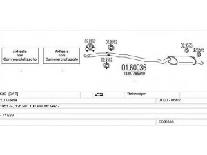 MTS C050236009004 išmetimo sistema 
 Išmetimo sistema -> Išmetimo sistema, visa