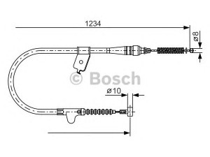BOSCH 1 987 477 816 trosas, stovėjimo stabdys 
 Stabdžių sistema -> Valdymo svirtys/trosai
36531 9C003