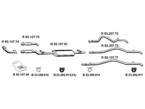 EBERSPÄCHER 232352 išmetimo sistema 
 Išmetimo sistema -> Išmetimo sistema, visa