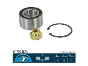 BTA H1F001BTA rato guolio komplektas 
 Ašies montavimas/vairavimo mechanizmas/ratai -> Rato stebulė/montavimas -> Rato guolis
5890992