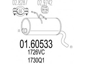 MTS 01.60533 galinis duslintuvas 
 Išmetimo sistema -> Duslintuvas
1726VC, 1730Q1, 1726VE, 1730Q1