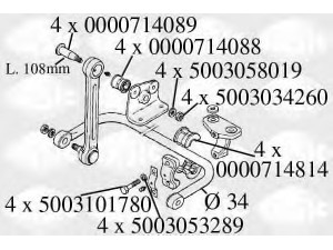 SASIC T251024 remonto komplektas, stabilizatoriaus pakaba