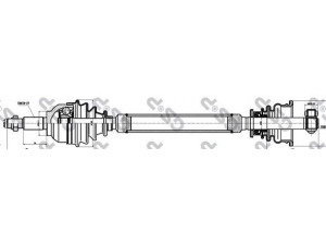 GSP 250208 kardaninis velenas 
 Ratų pavara -> Kardaninis velenas
7711134779, 8200014111