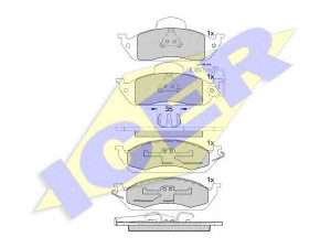 ICER 181276 stabdžių trinkelių rinkinys, diskinis stabdys 
 Techninės priežiūros dalys -> Papildomas remontas
163 420 00 20, 163 420 03 20