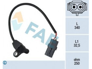 FAE 79185 jutiklis, alkūninio veleno impulsas; RPM jutiklis, variklio valdymas 
 Kibirkšties / kaitinamasis uždegimas -> Impulsų generatorius
82 00 128 449