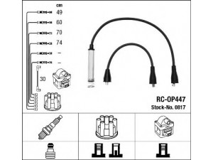 NGK 0817 uždegimo laido komplektas 
 Kibirkšties / kaitinamasis uždegimas -> Uždegimo laidai/jungtys
0300890998, 1612484, 90 349 319