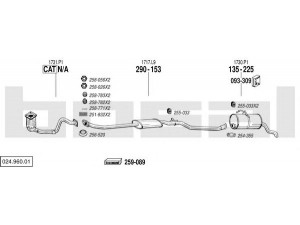 BOSAL 024.960.01 išmetimo sistema 
 Išmetimo sistema -> Išmetimo sistema, visa