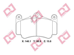 DJ PARTS BP2295 stabdžių trinkelių rinkinys, diskinis stabdys 
 Techninės priežiūros dalys -> Papildomas remontas
99635194911, 99635194912, 99735194902