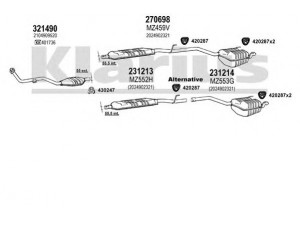KLARIUS 600499E išmetimo sistema 
 Išmetimo sistema -> Išmetimo sistema, visa