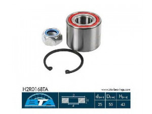 BTA H2R016BTA rato guolio komplektas 
 Ašies montavimas/vairavimo mechanizmas/ratai -> Rato stebulė/montavimas -> Rato guolis
77 01 205 596, 77 01 463 987