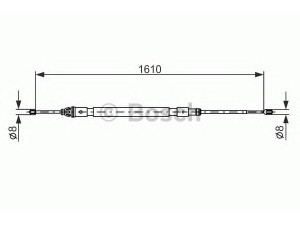 BOSCH 1 987 477 238 trosas, stovėjimo stabdys 
 Stabdžių sistema -> Valdymo svirtys/trosai
4745 W3, 4746 15, 4745 W3, 4746 15