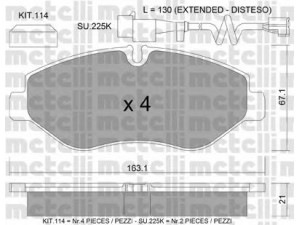 METELLI 22-0671-2K stabdžių trinkelių rinkinys, diskinis stabdys 
 Techninės priežiūros dalys -> Papildomas remontas