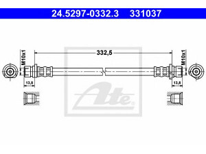 ATE 24.5297-0332.3 stabdžių žarnelė 
 Stabdžių sistema -> Stabdžių žarnelės
01468-SAA-000, 01468-SAA-J50