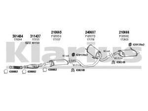 KLARIUS 630538E išmetimo sistema 
 Išmetimo sistema -> Išmetimo sistema, visa