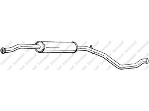 BOSAL 285-143 vidurinis duslintuvas 
 Išmetimo sistema -> Duslintuvas
1717.FR