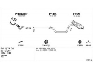 FENNO VW719 išmetimo sistema 
 Išmetimo sistema -> Išmetimo sistema, visa