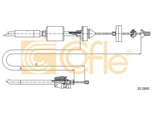 COFLE 10.2843 sankabos trosas 
 Dviratė transporto priemonės -> Kabeliai ir tachometro velenaai -> Sankabos trosas
3067000QAC, 3067000QOE, 7700417050