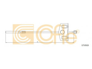 COFLE 17.0315 trosas, stovėjimo stabdys 
 Stabdžių sistema -> Valdymo svirtys/trosai
364021KA0A