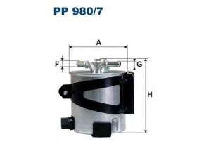 FILTRON PP980/7 kuro filtras 
 Techninės priežiūros dalys -> Papildomas remontas
16 40 051 90R, 8200506046, 8200564638