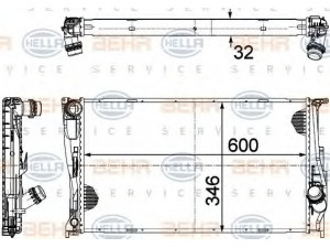 HELLA 8MK 376 754-021 radiatorius, variklio aušinimas 
 Aušinimo sistema -> Radiatorius/alyvos aušintuvas -> Radiatorius/dalys
17 11 7 790 297, 7 790 297