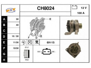 SNRA CH8024 kintamosios srovės generatorius
04868430AD