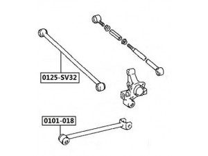 ASVA 0125-SV32 vikšro valdymo svirtis 
 Ašies montavimas/vairavimo mechanizmas/ratai -> Valdymo svirtis/pasukamosios svirties sujungimas -> Vairo trauklės (valdymo svirtis, išilginis balansyras, diago
48710-32040