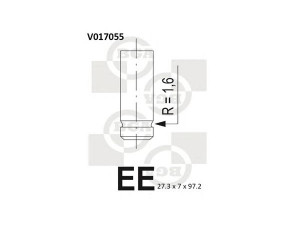 BGA V017055 išleidimo vožtuvas 
 Variklis -> Variklio uždegimo laiko reguliavimo kontrolė -> Vožtuvų eilė -> Vožtuvai/dalys
46514754, 46553047, 5942728, 7666227