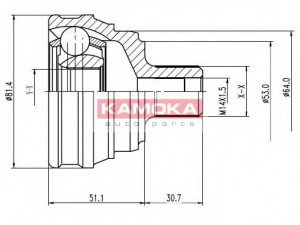 KAMOKA 6206 jungčių komplektas, kardaninis velenas 
 Ratų pavara -> Sujungimai/komplektas
893498099GX, 893 498 099 E