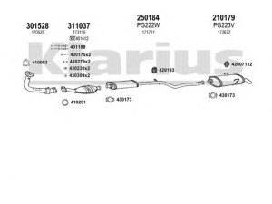 KLARIUS 630124E išmetimo sistema 
 Išmetimo sistema -> Išmetimo sistema, visa
