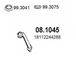 ASSO 08.1045 išleidimo kolektorius 
 Išmetimo sistema -> Išmetimo vamzdžiai
18112244288, 18312244290, 18312244490