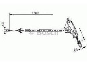 BOSCH 1 987 477 575 trosas, stovėjimo stabdys 
 Stabdžių sistema -> Valdymo svirtys/trosai
4745 H0, 4745 H9, 4745 L3, 4745 L4