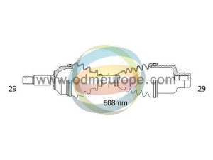 ODM-MULTIPARTS 18-222280 kardaninis velenas 
 Ratų pavara -> Kardaninis velenas
52104590AA