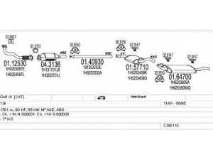 MTS C380110002910 išmetimo sistema 
 Išmetimo sistema -> Išmetimo sistema, visa