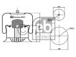 FEBI BILSTEIN 39870 dėklas, pneumatinė pakaba 
 Pakaba -> Pneumatinė pakaba
957 320 01 17, 957 320 03 17