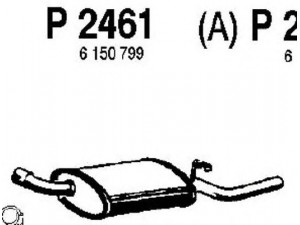 FENNO P2461 galinis duslintuvas 
 Išmetimo sistema -> Duslintuvas
5018641, 6131717, 6150798, 6150799