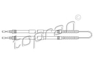 TOPRAN 721 664 trosas, stovėjimo stabdys 
 Stabdžių sistema -> Valdymo svirtys/trosai
1329844080, 1337440080, 4745 V5