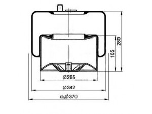 PE Automotive 084.271-15A dėklas, pneumatinė pakaba
942 320 22 21, 942 320 68 21