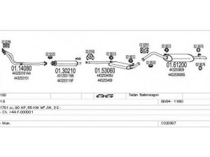 MTS C020007000369 išmetimo sistema 
 Išmetimo sistema -> Išmetimo sistema, visa