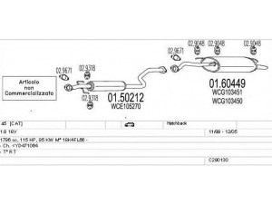 MTS C290130009323 išmetimo sistema 
 Išmetimo sistema -> Išmetimo sistema, visa