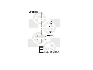 BGA V991052 išleidimo vožtuvas 
 Variklis -> Variklio uždegimo laiko reguliavimo kontrolė -> Vožtuvų eilė -> Vožtuvai/dalys
MD127841, 22212-33000