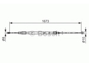 BOSCH 1 987 477 948 trosas, stovėjimo stabdys 
 Stabdžių sistema -> Valdymo svirtys/trosai
34 40 6 761 097, 34 40 6 770 603