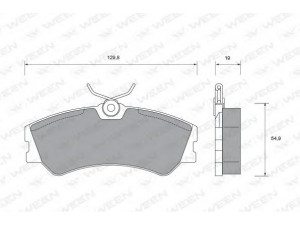 WEEN 151-1470 stabdžių trinkelių rinkinys, diskinis stabdys 
 Techninės priežiūros dalys -> Papildomas remontas
701698151C