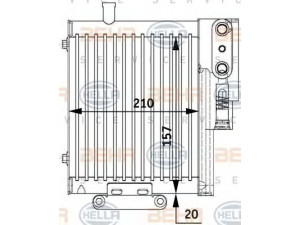 HELLA 8MO 376 729-591 alyvos aušintuvas, automatinė transmisija 
 Transmisija -> Automatinė pavarų dėžė -> Radiatorius
8E0 317 021 A