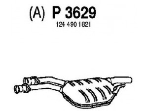 FENNO P3629 vidurinis duslintuvas 
 Išmetimo sistema -> Duslintuvas
1244901100, 1244901821