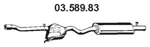EBERSPÄCHER 03.589.83 galinis duslintuvas 
 Išmetimo sistema -> Duslintuvas
7 625 980, 7 658 570, 7 747 149