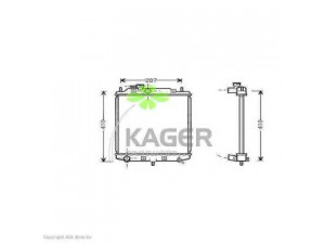 KAGER 31-0291 radiatorius, variklio aušinimas 
 Aušinimo sistema -> Radiatorius/alyvos aušintuvas -> Radiatorius/dalys
1640087254, 1640087286