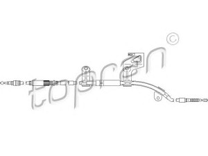 TOPRAN 110 992 trosas, stovėjimo stabdys 
 Stabdžių sistema -> Valdymo svirtys/trosai
3B0 609 721AC, 3B0 609 721F, 3B0 609 721L